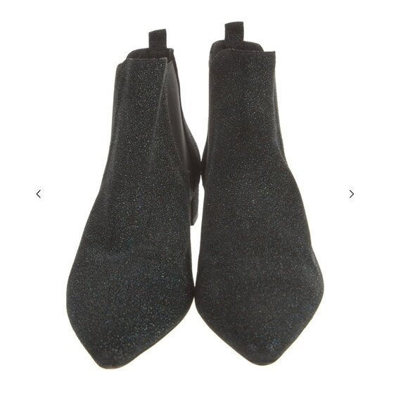 Miista London handmade black metallic leather sparkle Chelsea Boots 39/8.5 - Picture 4 of 7